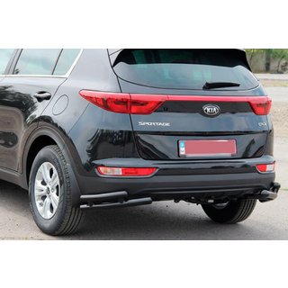 Bageste dobbelte hjørnebeskyttere AK003-подвійний Black (rustfrit stål) Kia Sportage 2015–2021 foto 1