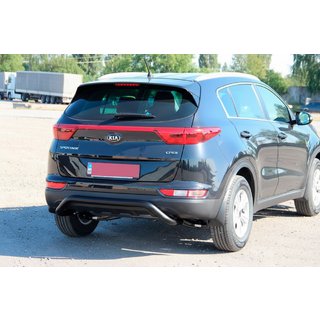 Bageste kofangerbøjle AK007 Black (rustfri) Kia Sportage 2015–2021 foto 1