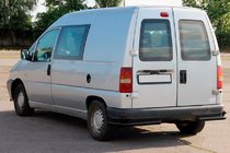 Peugeot Expert 1995–2007 Bageste dobbelte hjørnebøjler AK003-подвійний Black (rustfri) foto 3