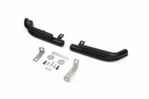 Hyundai Santa Fe 2 2006–2012 Bagerste dobbelte hjørnebøjler AK003-Подвійний Black (rustfrit stål) foto 1