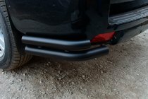 Toyota Land Cruiser Prado 150 2009–2023 Bagerste hjørnebøjler AK003-Подвійний Sort (rustfri stål) foto 3