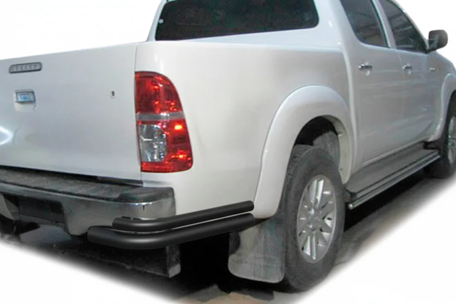 Toyota Hilux 2006–2015 Bakhjørner AK003-Подвійний Black (rustfrit stål) Foto 1