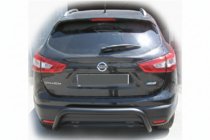 Nissan Qashqai 2014–2021 Bageste beskyttelsesbøjle AK007-2 Black (rustfrit stål) foto 1