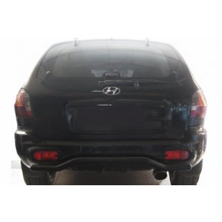 Bageste beskyttelsesbøjle AK004 Black (rustfrit stål) Hyundai Santa Fe 1 2000–2006