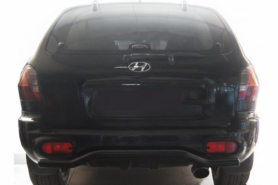 Hyundai Santa Fe 1 2000–2006 Bageste beskyttelsesbøjle AK004 Black (rustfrit stål) Image