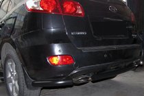 Hyundai Santa Fe 2 2006–2012 Baghjørner til centralbøjle AK0073 Black (2 stk., rustfrit stål) foto 1