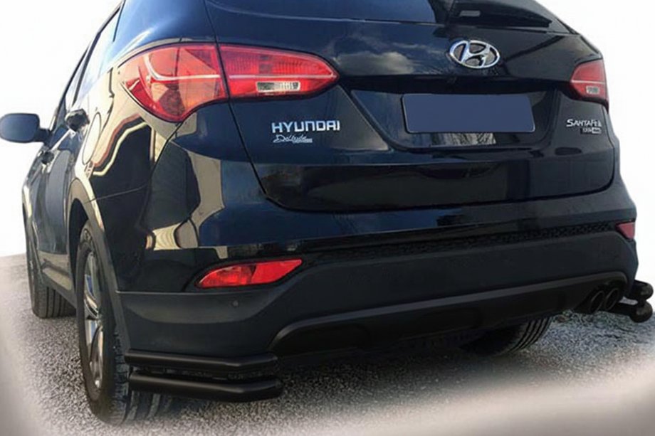 Hyundai Santa Fe 3 2012–2018 Baghjørnebøjler AK-003-Dobbelt Black (rustfrit stål) Foto 1