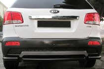 Kia Sorento II XM 2009–2014 Baghjørner til midterbøjle AK007-3 Black (2 stk., rustfrit stål) foto 1