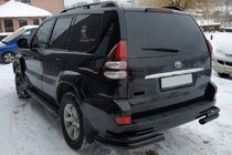 Toyota Land Cruiser Prado 120 2002–2009 Bageste dobbelte hjørnebøjler AK003-2 Black (2 stk., rustfrit stål) foto 3