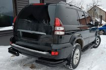 Toyota Land Cruiser Prado 120 2002–2009 Bageste dobbelte hjørnebøjler AK003-2 Black (2 stk., rustfrit stål) foto 1