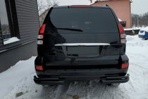 Toyota Land Cruiser Prado 120 2002–2009 Bageste dobbelte hjørnebøjler AK003-2 Black (2 stk., rustfrit stål) foto 2