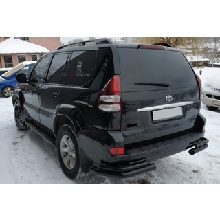 Bageste dobbelte hjørnebøjler AK003-2 Black (2 stk., rustfrit stål) Toyota Land Cruiser Prado 120 2002–2009 foto 3