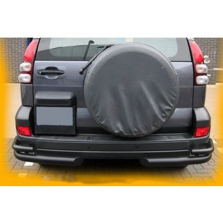 Bageste dobbelte hjørnebøjler AK003-2 Black (2 stk., rustfrit stål) Toyota Land Cruiser Prado 120 2002–2009 foto 4