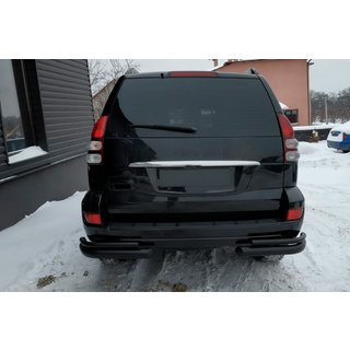 Bageste dobbelte hjørnebøjler AK003-2 Black (2 stk., rustfrit stål) Toyota Land Cruiser Prado 120 2002–2009 foto 2