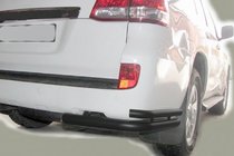 Toyota Land Cruiser 200 2007–2021 Bagerste hjørnebeskyttere AK003-Double Black (2 stk., rustfrit stål) foto 1