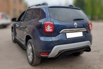 Dacia Duster 2018–2024 Bagerste beskyttelsesbøjle AK007 Black (rustfrit stål) foto 1