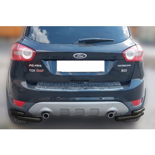 Bageste dobbelte hjørnebøjler AK003-double Black (2 stk., rustfrit stål) Ford Kuga 2008–2013 foto 1