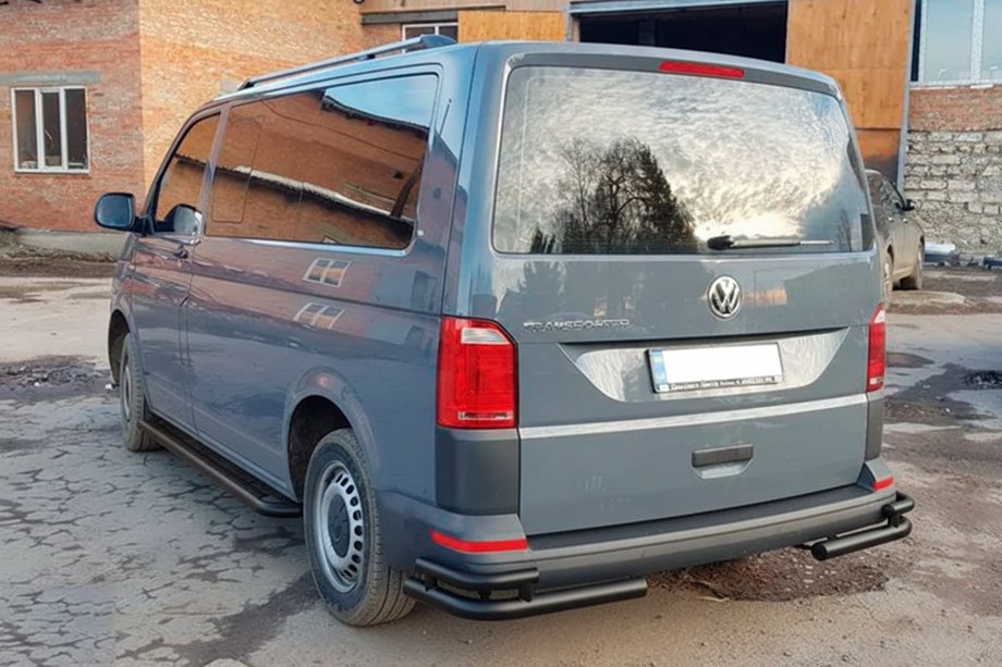 Volkswagen T6 2015–2024 Bagerste hjørnebeskyttere AK003-Double Black (2 stk., rustfrit stål) Foto 5