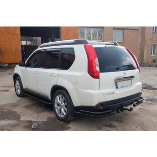 Bageste hjørnebøjler AK003-Double Black (2 stk., rustfrit stål) Nissan X-trail T31 2007–2014 foto 3