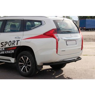 Bagbeskyttelsesbøjle AK005 Black (rustfrit stål) Mitsubishi Pajero Sport 2015– foto 1