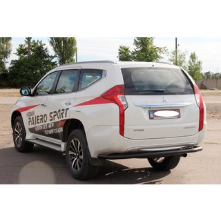 Bagbeskyttelsesbøjle AK005 Black (rustfrit stål) Mitsubishi Pajero Sport 2015– foto 2