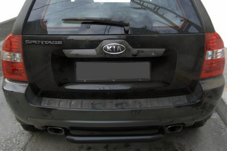 Kia Sportage 2004–2010 Bageste beskyttelsesbøjle AK005 Black (rustfrit stål) Image