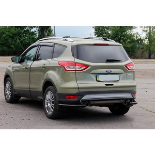 Bageste beskyttelsesbøjle AK002-3 Black (rustfri) Ford Kuga/Escape 2013–2019 foto 2