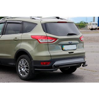 Bageste beskyttelsesbøjle AK002-3 Black (rustfri) Ford Kuga/Escape 2013–2019 foto 3