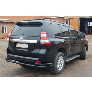 Bagbeskyttelsesbøjle AK005-2 Black (rustfrit stål) Toyota Land Cruiser Prado 150 2009–2023 foto 4