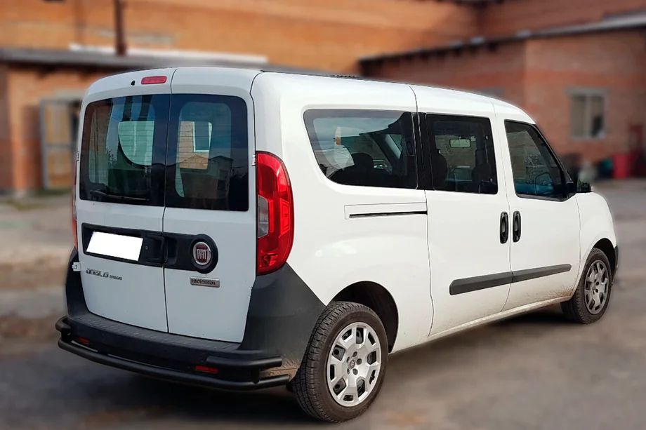 Fiat Doblo II 2010–2022 Bageste rollbar AK005/2-Dobbelt Black (rustfrit stål) Foto 1