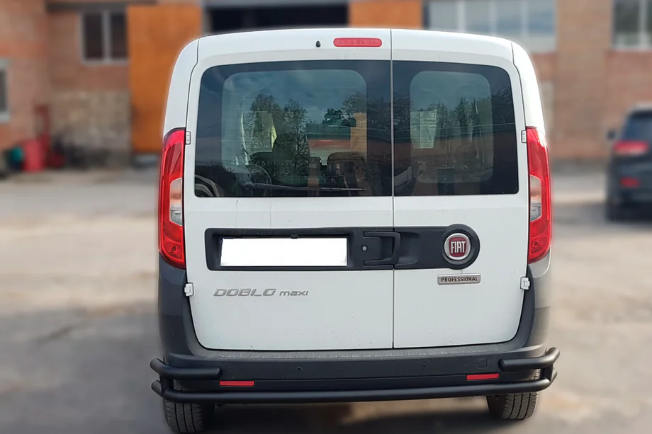 Fiat Doblo II 2010–2022 Bageste rollbar AK005/2-Dobbelt Black (rustfrit stål) Foto 2