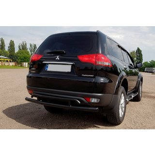 Bageste beskyttelsesbøjle AK002-2 Black (2 stk., rustfrit stål) Mitsubishi Pajero Sport 2008–2015 foto 2