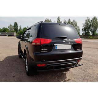 Bageste beskyttelsesbøjle AK002-2 Black (2 stk., rustfrit stål) Mitsubishi Pajero Sport 2008–2015 foto 3