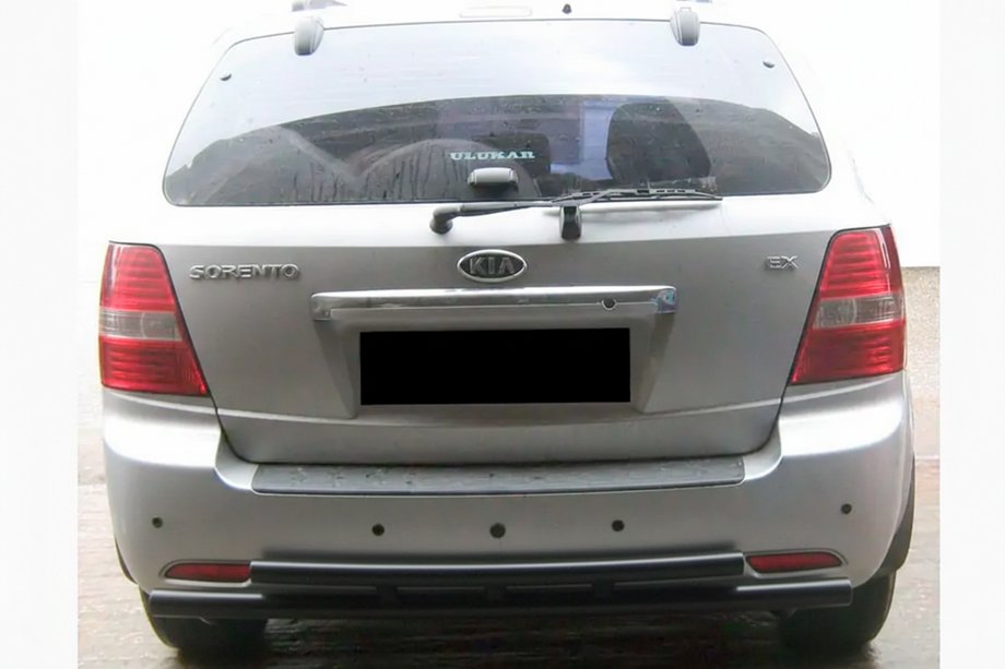 Kia Sorento I BL 2002–2009 Bageste bøjle AK002-Dobbelt Black (rustfrit stål) Foto 1
