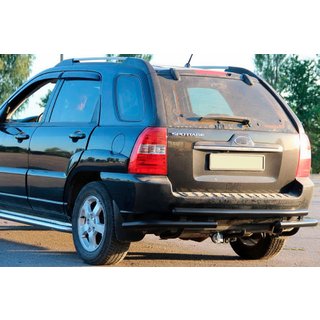 Bagbøjle AK007 Black (rustfrit stål) Kia Sportage 2004–2010 foto 1