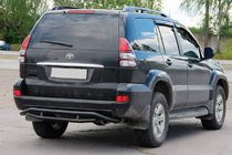 Toyota Land Cruiser Prado 120 2002–2009 Bagerste beskyttelsesbøjle AK008-1 Black foto 3