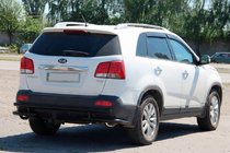 Kia Sorento II XM 2009–2014 Bageste beskyttelsesbøjle AK003-2 Black (rustfrit stål) foto 1