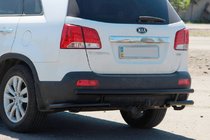 Kia Sorento II XM 2009–2014 Bageste beskyttelsesbøjle AK003-2 Black (rustfrit stål) foto 2