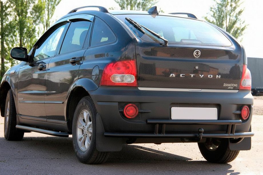 SsangYong Action 2005–2018 Bagerste beskyttelsesbøjle AK005-2 Black (rustfrit stål) Image