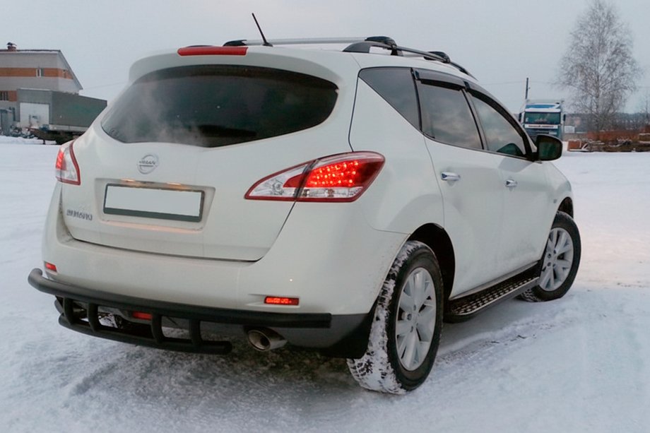 Nissan Murano 2008–2014 Bageste beskyttelsesbøjle AK Black (rustfrit stål) Foto 1