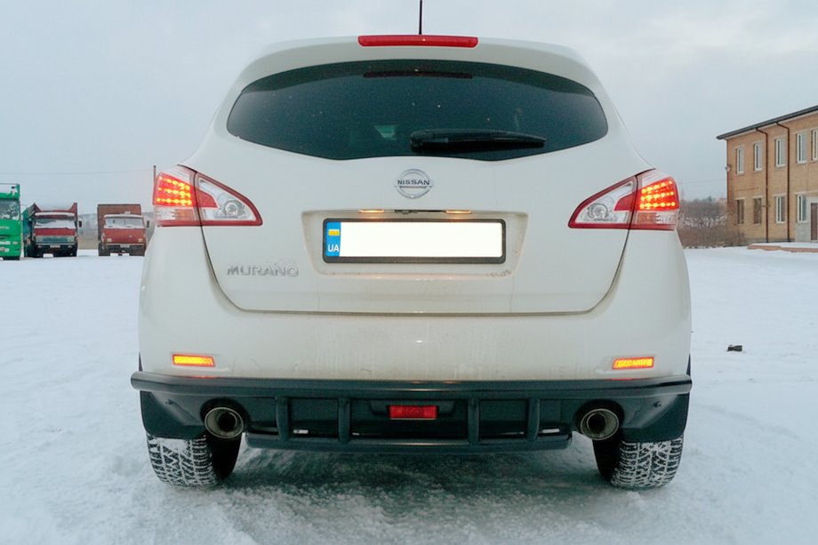 Nissan Murano 2008–2014 Bageste beskyttelsesbøjle AK Black (rustfrit stål) Foto 3
