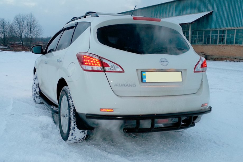 Nissan Murano 2008–2014 Bageste beskyttelsesbøjle AK Black (rustfrit stål) Foto 2