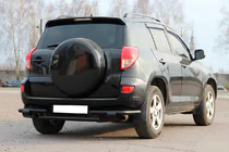 Toyota Rav 4 2006–2013 Bagerste beskyttelsesbøjle AK005-2 Black (2 stk., rustfrit stål) foto 1