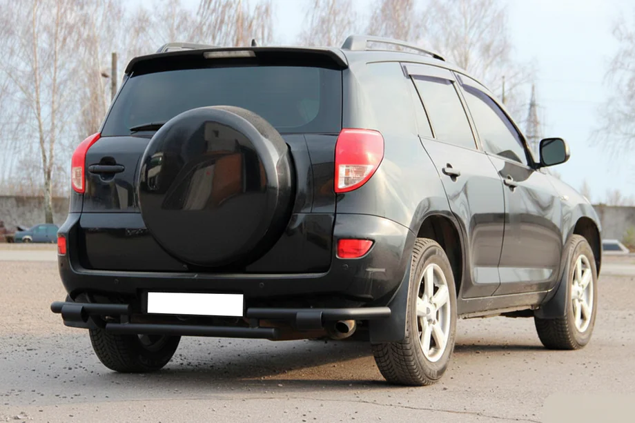 Toyota Rav 4 2006–2013 Bagerste beskyttelsesbøjle AK005-2 Black (2 stk., rustfrit stål) Image