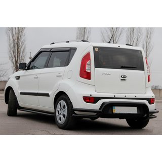Bagbeskyttelsesbøjle AK007-2 Black (rustfrit stål) Kia Soul II 2013–2018 foto 1