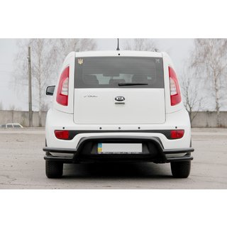 Bagbeskyttelsesbøjle AK007-2 Black (rustfrit stål) Kia Soul II 2013–2018 foto 2