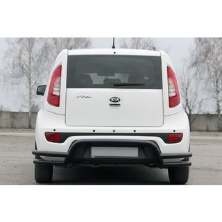 Bagbeskyttelsesbøjle AK007-2 Black (rustfrit stål) Kia Soul II 2013–2018 foto 4