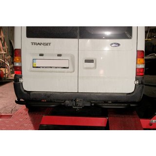 Bageste beskyttelsesbøjle med trin AK-Special Black (rustfrit stål) Ford Transit 2000–2014 foto 2