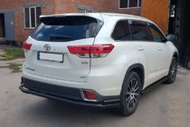 Toyota Highlander 2013–2019 Bagerste beskyttelsesbøjle AK005-2 Black (2 stk., rustfrit stål) foto 5