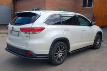 Toyota Highlander 2013–2019 Bagerste beskyttelsesbøjle AK005-2 Black (2 stk., rustfrit stål) foto 3